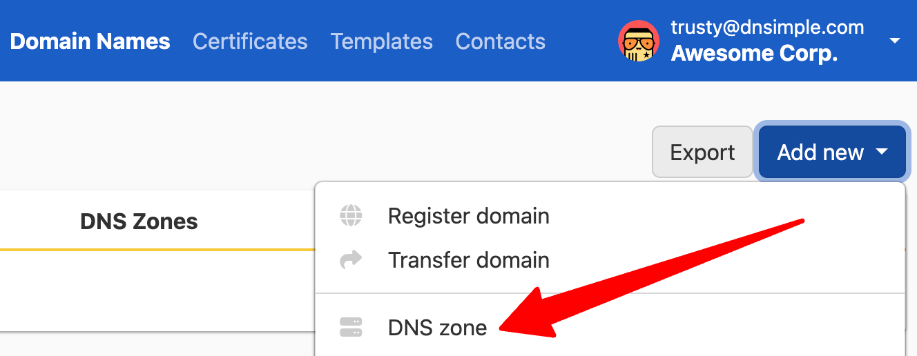Adding a domain