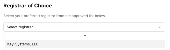 screenshot: bank registrar