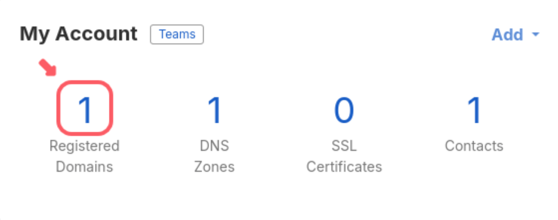 Add Menu - Add DNS to Internal Domain